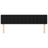 vidaXL T&ecirc;tes de lit Noir 200x5x78/88 cm Tissu