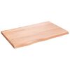 vidaXL &Eacute;tag&egrave;re murale marron clair bois ch&ecirc;ne massif trait&eacute;