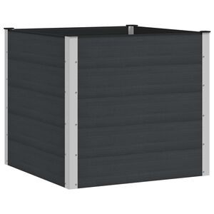 vidaXL Jardini&egrave;re sur&eacute;lev&eacute;e Noir 100 x 100 x 91 cm alu.