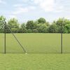 vidaXL Poteau de cl&ocirc;ture. Gris 25 x 1,5 m (maille 16 x 16 mm)