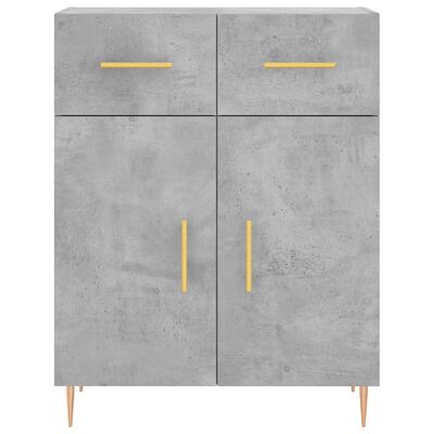 vidaXL Buffet gris béton 69,5x34x90 cm bois d'ingénierie