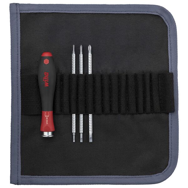 Wiha Sac &agrave; tournevis 4 pcs avec lames interchangeables SYSTEM 4