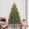 vidaXL Sapin de No&euml;l artificiel avec branches pliables et c&ocirc;nes 240 cm