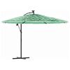 vidaXL Parasol de jardin avec m&acirc;t en acier vert 290x290x238 cm