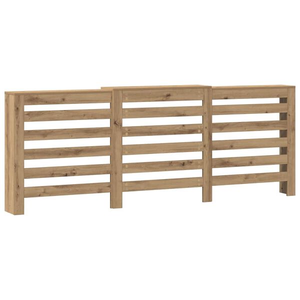 vidaXL Cache-radiateur ch&ecirc;ne artisanal 205x21,5x83,5 cm
