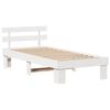vidaXL Cadre de lit avec t&ecirc;te de lit Blanc 80 x 200 cm Pin massif