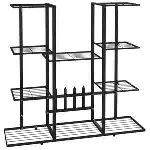 vidaXL Support &agrave; plantes 94,5x25x89 cm Noir Fer