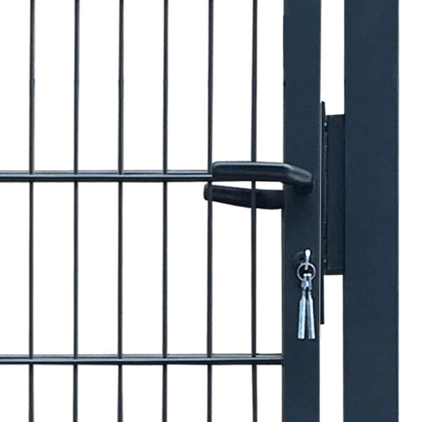 vidaXL Portillon Acier 100x200 cm Anthracite