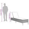 vidaXL Chaises longues avec coussins lot de 2 beige résine tressée