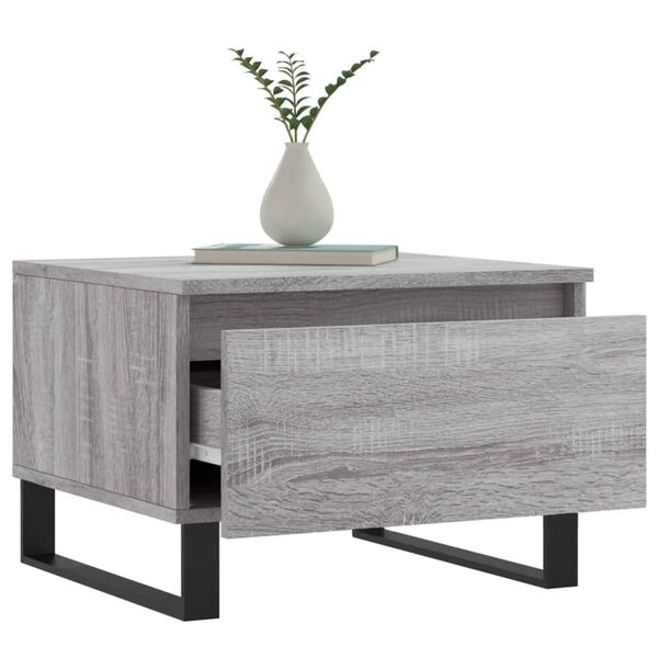 vidaXL Tables basses 2 pcs sonoma gris 50x46x35 cm bois d'ing&eacute;nierie