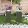 vidaXL Support de Plante 2 pcs Vert olive 24 x 24 x 55 cm Acier