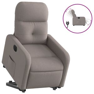 vidaXL Fauteuil inclinable &eacute;lectrique taupe tissu