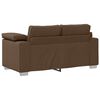 vidaXL Canapé 3 pcs Marron Tissu en lin mélangé