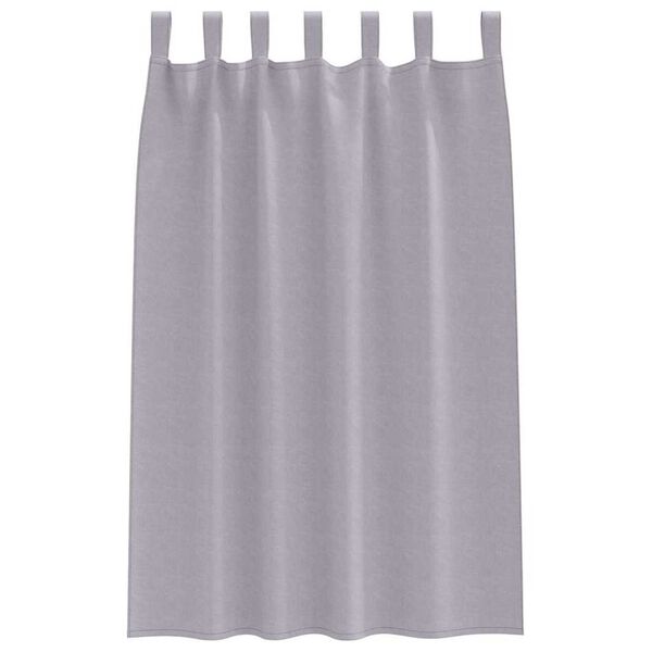 vidaXL Rideaux occultants avec anneaux 2 pcs Gris m&eacute;tal 175 x 140 cm
