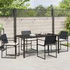 vidaXL Ensemble de salle &agrave; manger pour jardin 5 pcs Noir