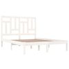 vidaXL Cadre de lit sans matelas blanc 120x190 cm bois massif