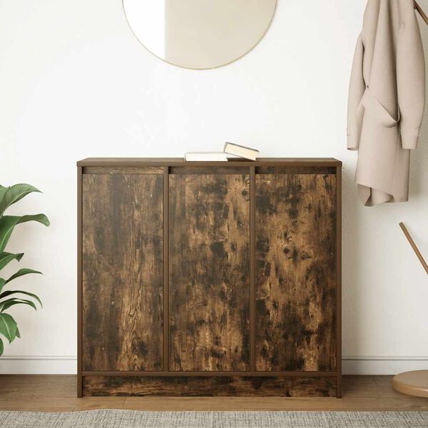 vidaXL Buffet ch&ecirc;ne fum&eacute; 85x34x76 cm bois d'ing&eacute;nierie