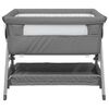 vidaXL Lit pour bébé avec matelas Gris foncé Tissu de lin