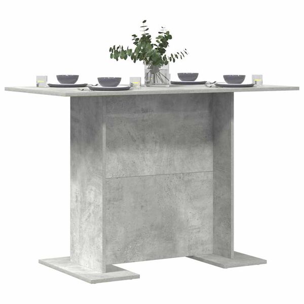 vidaXL Table de salle &agrave; manger / Table de repas Gris b&eacute;ton