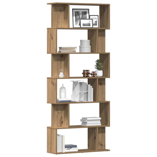 vidaXL Biblioth&egrave;que ch&ecirc;ne artisanal 80x24x192 cm bois d'ing&eacute;nierie