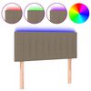 vidaXL T&ecirc;te de lit &agrave; LED Taupe 80x5x78/88 cm Tissu