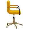 vidaXL Chaises &agrave; manger pivotantes lot de 4 jaune moutarde velours