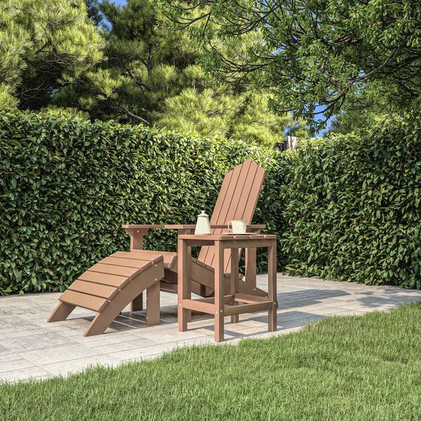 vidaXL Table de jardin Adirondack Marron 38x38x46 cm PEHD