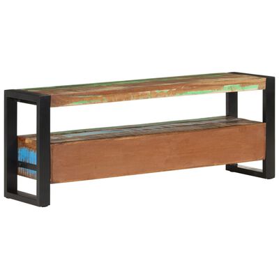 vidaXL Meuble TV 120x30x45 cm Bois massif de récupération