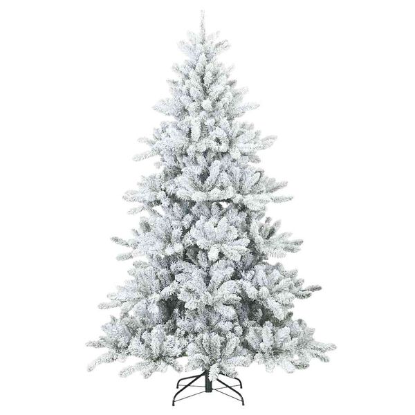 vidaXL Sapin de Noël artificiel à branches pliantes, duveteux de neige