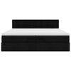 VidaXL Cadre de lit ottoman avec matelas noir 200x200cm tissu