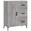 vidaXL Buffet haut Sonoma gris 69,5x34x180 cm Bois d'ing&eacute;nierie