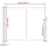 vidaXL Auvent lat&eacute;ral r&eacute;tractable rouge 180x600 cm