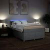 vidaXL Sommier &agrave; lattes de lit avec matelas Gris clair 140x190cm Tissu