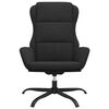vidaXL Chaise de relaxation Noir Similicuir daim