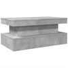 vidaXL Table basse avec lumi&egrave;res LED gris b&eacute;ton 90x50x40 cm