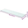 vidaXL Panneaux d'&eacute;tag&egrave;re 2 pcs Verre Transparent 80 x 20 cm