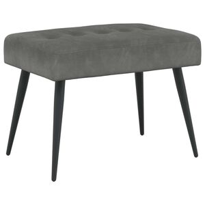 vidaXL Banc avec capitonnage bouton Gris fonc&eacute; 60 x 40 x 45 cm Velours
