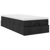 vidaXL Cadre de lit ottoman avec matelas noir 100x200cm tissu