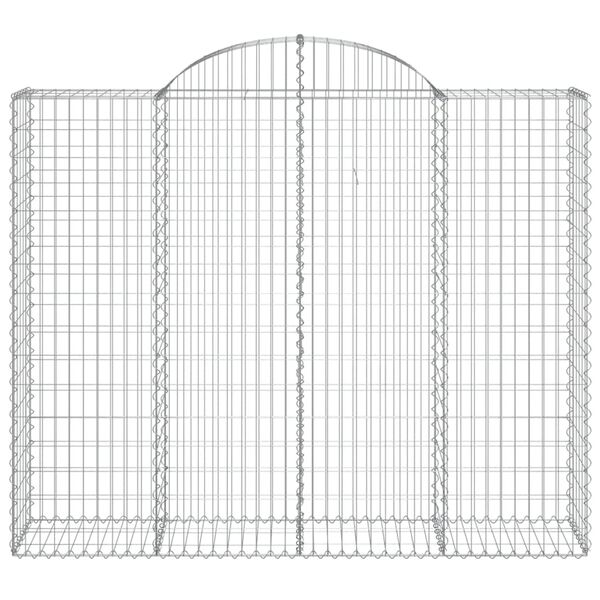 vidaXL Paniers &agrave; gabions arqu&eacute;s 5 pcs 200x50x160/180 cm Fer galvanis&eacute;
