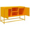 vidaXL Meuble TV jaune moutarde 100,5x39x60,5 cm acier