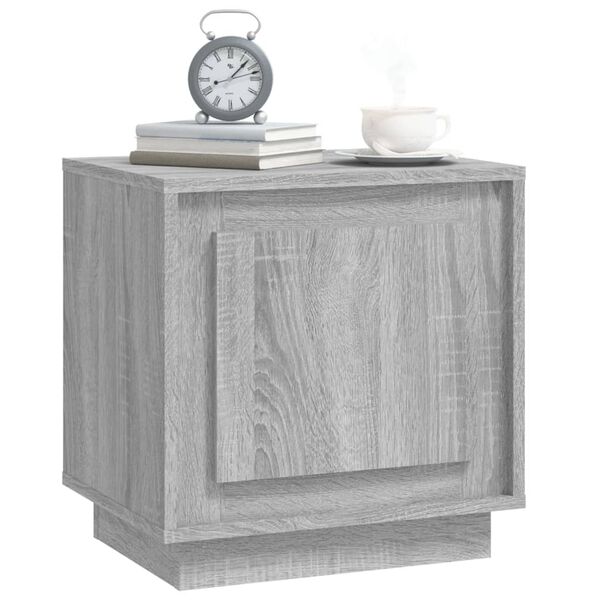 vidaXL Tables de chevet 2 pcs sonoma gris 44x35x45cm bois d'ing&eacute;nierie