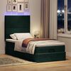 vidaXL Cadre de lit ottoman avec matelas vert foncé 90x200 cm velours