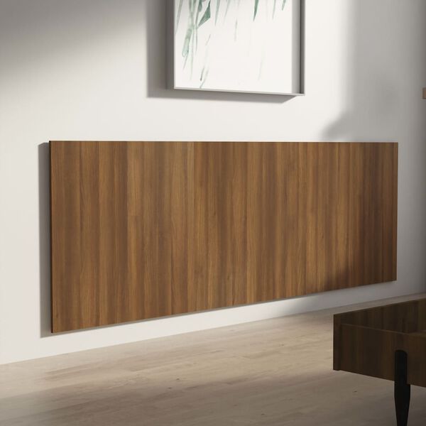 vidaXL T&ecirc;te de lit murale Ch&ecirc;ne marron 240x1,5x80 cm Bois d'ing&eacute;nierie