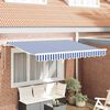 vidaXL Auvent R&eacute;tractable Bleu 300 x 200 cm tissu