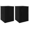 vidaXL Support de Plante 2 pc Ch&ecirc;ne noir 25 x 25 x 35 cm