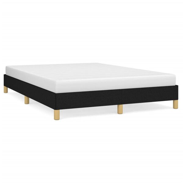 vidaXL Cadre de lit sans matelas noir 140x190 cm tissu