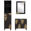 vidaXL Ensemble de Meubles de Salle de Bain avec tiroir 3 pcs Noir