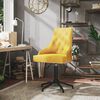 vidaXL Chaise pivotante de bureau Jaune Velours