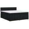vidaXL Lit boxspring avec matelas Noir 140 x 200 cm Tissu