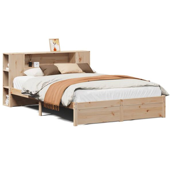 vidaXL Lit biblioth&egrave;que sans matelas 160x200 cm bois massif de pin